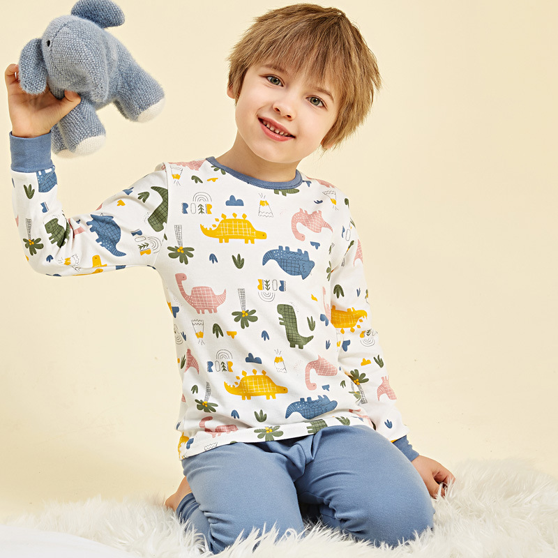 Baby Clothing Made In Usa - ชุดเสื้อผ้าเด็กสำหรับฤดูใบไม้ร่วง ทำจากผ้าฝ้ายแท้ กางเกงฤดูใบไม้ร่วงสำหรับเด็กชายและเด็กหญิง ชุดชั้นในอุ่น เสื้อผ้าเด็กทารกแบบผ้าฝ้ายทั้งตัว