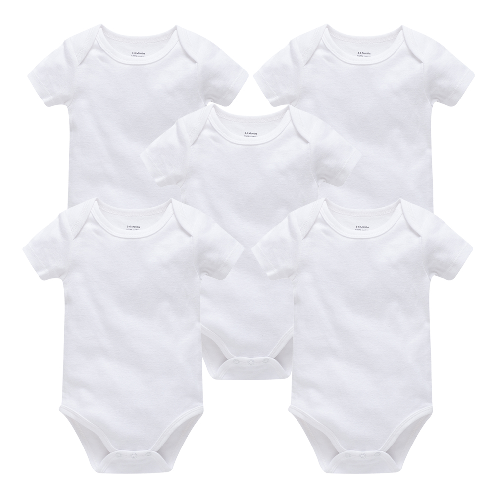 Baby Clothing Gender Neutral - Kavkas 3PCS 5PCSเด็กทารกเด็กหญิงเสื้อผ้าสีขาวแขนสั้นผ้าฝ้ายเด็กBodysuits Body Bebe 0-24