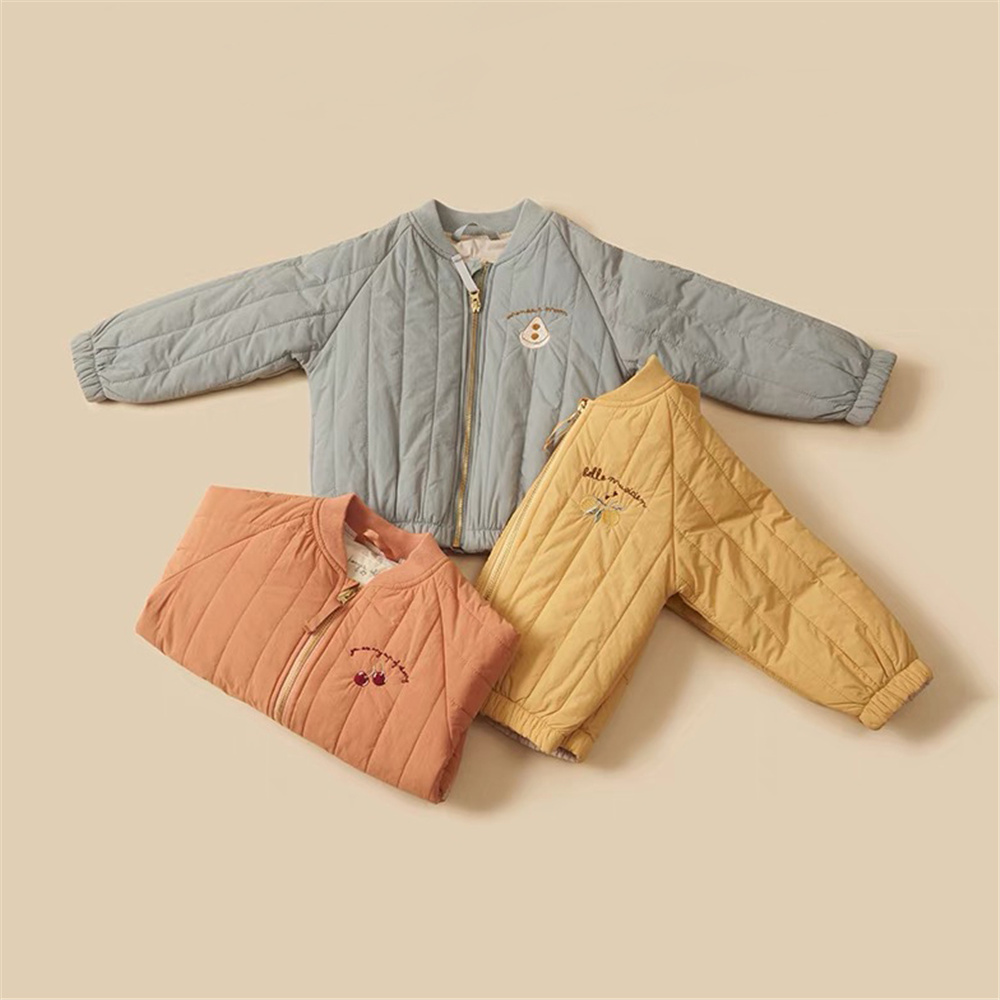 Baby Clothing Zipper - เสื้อผ้าเด็ก 1-6 ปี เสื้อแจ็คเก็ตเด็กผู้หญิงบุผ้าฝ้ายหนาสำหรับฤดูใบไม้ผลิ เสื้อโค้ทเด็กอุ่นๆ เสื้อคลุมเด็กวัยหัดเดิน
