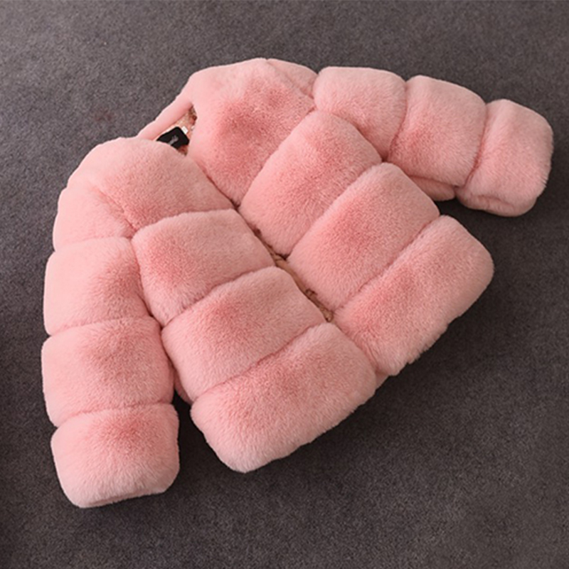 Baby Clothing Zipper - เด็กทารก Faux Fur Coat ฤดูหนาวเด็กยาวเด็กผู้หญิง Sleeve