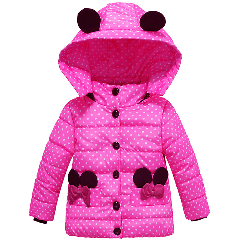 Baby Clothing Zipper - ทารกฤดูใบไม้ร่วงฤดูหนาวแจ็คเก็ตสำหรับเด็กหญิงลงเสื้อเด็ก Outerwear Coats Dot ผ้าฝ้ายเบาะเด็กขนสัตว์เสื้อผ้า