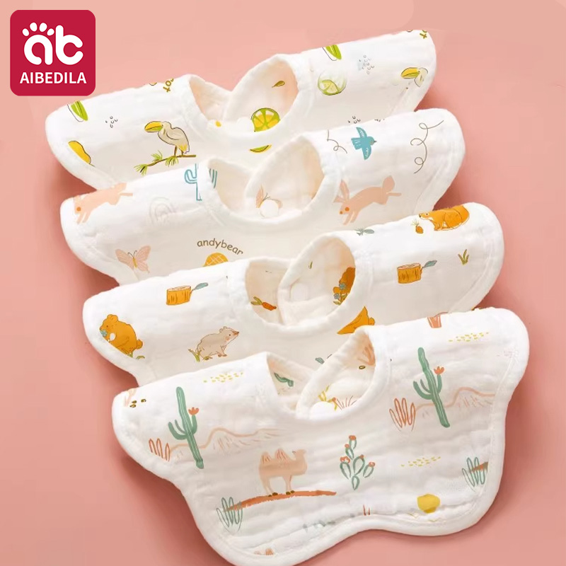 Baby Clothing Fabric - ผ้ากันเปื้อนเด็ก AIBEDILA 3/5 ชิ้น ผ้าฝ้ายซับน้ำลาย ผ้าเช็ดน้ำลายเด็กแรกเกิด