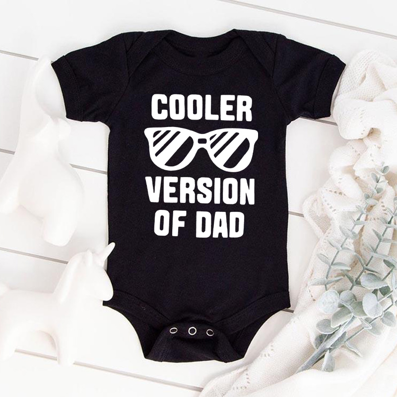 Baby Clothing Next - แว่นตากันแดดตัวอักษรเสื้อผ้าเด็กหญิงเด็กชายแรกเกิดตลกๆวันซี่เสื้อยืดคอกลมสบายๆเสื้อรอมเปอร์ทารกฤดูร้อน