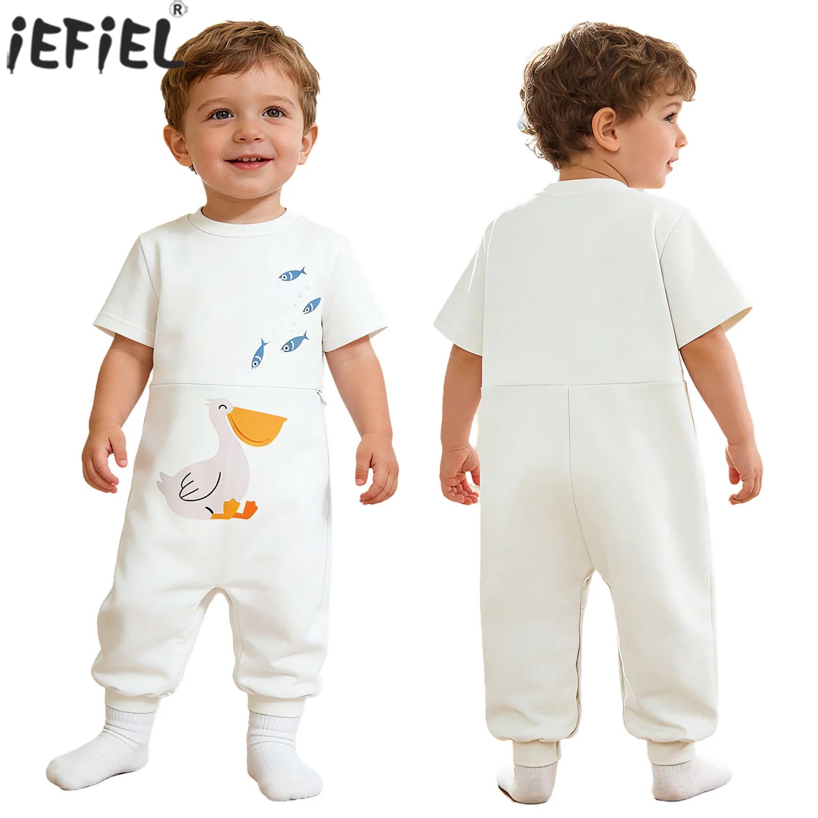 Baby Clothing Girls - ชุดจั๊มสูทเด็กทารกชายหญิง สำหรับเด็กพิเศษ ช่วยในการปรับตัว แขนสั้น ซิปเป้า ช่วยให้สะดวกในการป้อนอาหาร