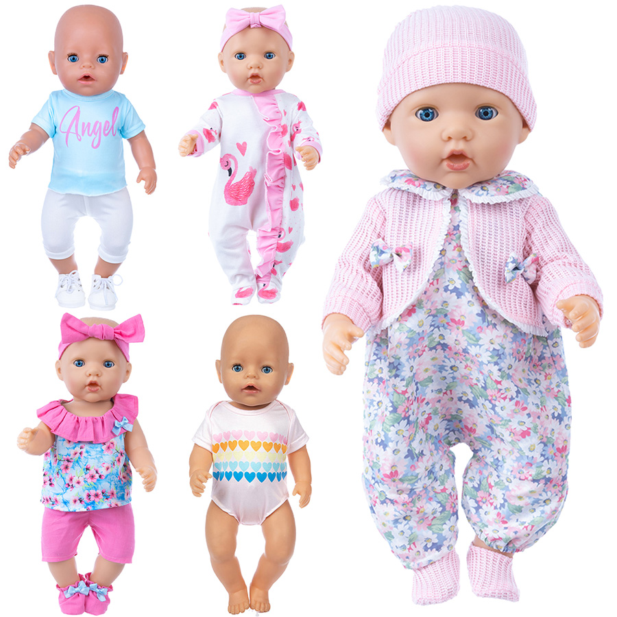 Baby Clothing Girls - เสื้อผ้าตุ๊กตาสำหรับตุ๊กตารีบอร์นขนาด 18 นิ้วชุดนอนน่ารักสำหรับ 45 ซม. ตุ๊กตาทารกแรกเกิดของเล่นเด็กผู้หญิงตุ๊กตาเสื้อผ้าอุปกรณ์เสริมนีนูโก