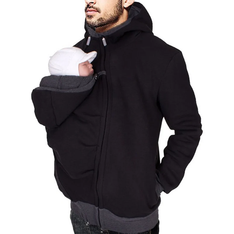 Baby Clothing Zipper - ฤดูใบไม้ร่วงฤดูหนาว Kangaroo Baby Carrier Hooded Hoodies