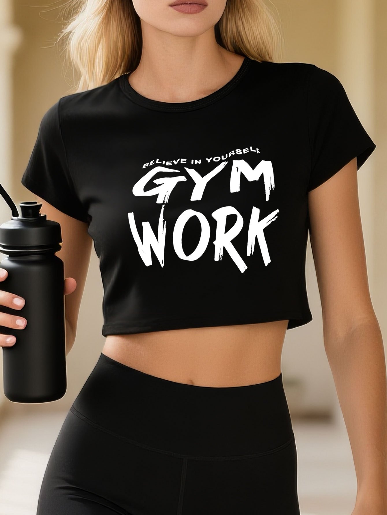 เสื้อครอปโชว์เอวพิมพ์ลาย GYM W - Baby Clothing Made In Usa บทวิจารณ์และราคา