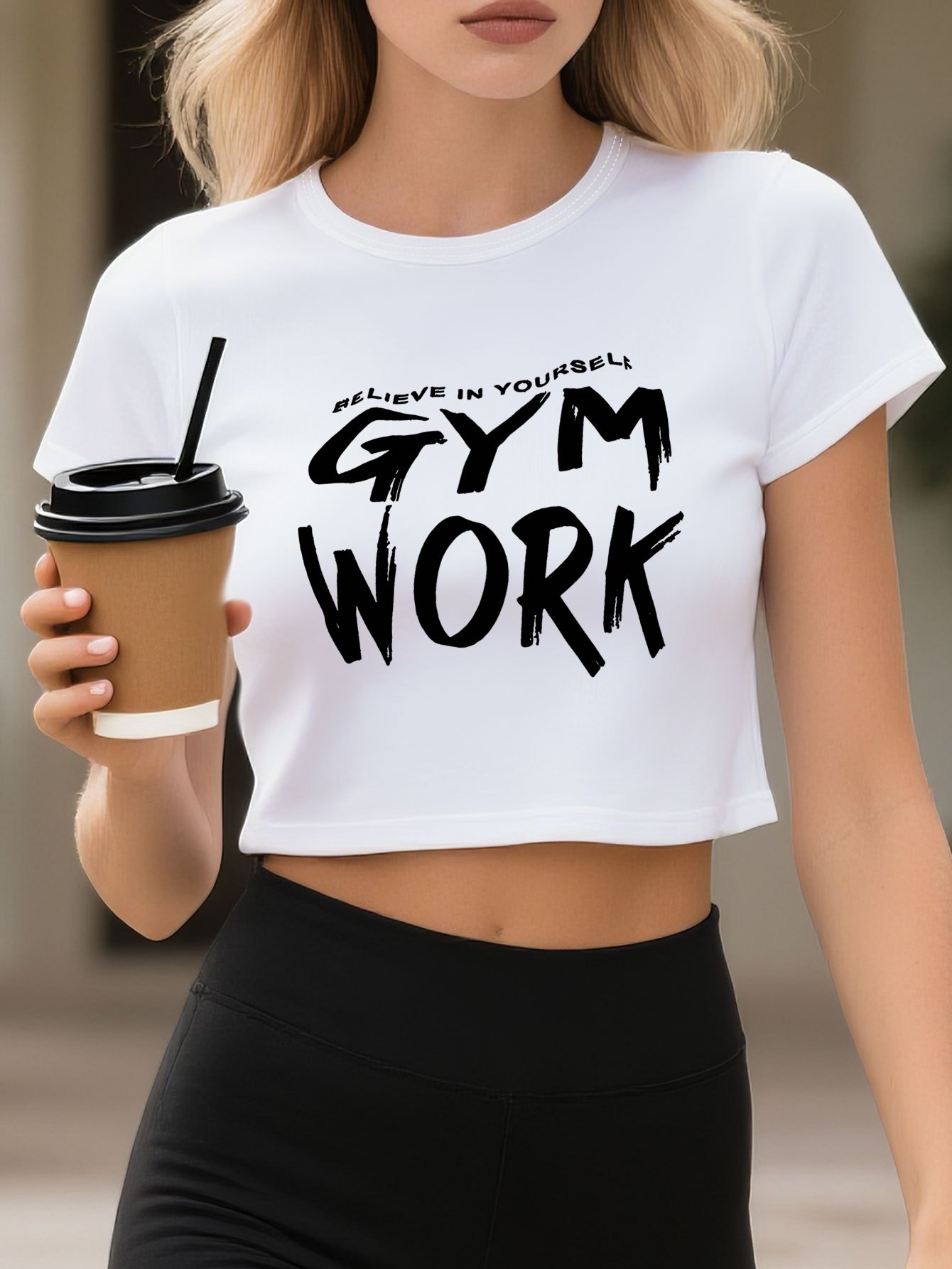 เสื้อครอปโชว์เอวพิมพ์ลาย GYM W - Baby Clothing Made In Usa บทวิจารณ์และราคา