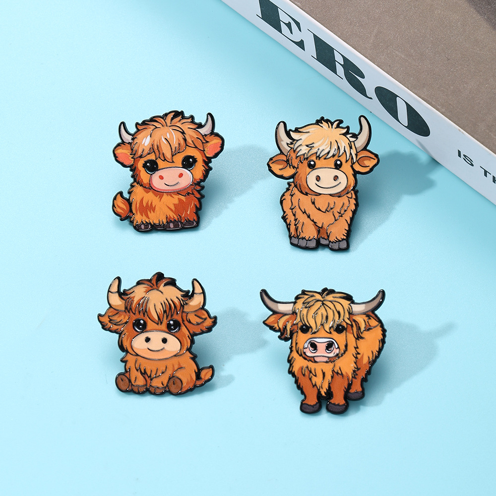 เข็มกลัดโลหะรูปวัวการ์ตูน น่าร - Baby Clothing Unique บทวิจารณ์และราคา