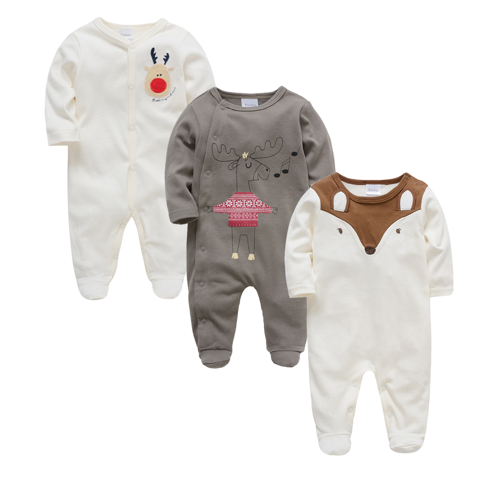 3 ชิ้น/ล็อตผ้าฝ้าย 100% เสื้อผ - Baby Clothing Gender Neutral บทวิจารณ์และราคา